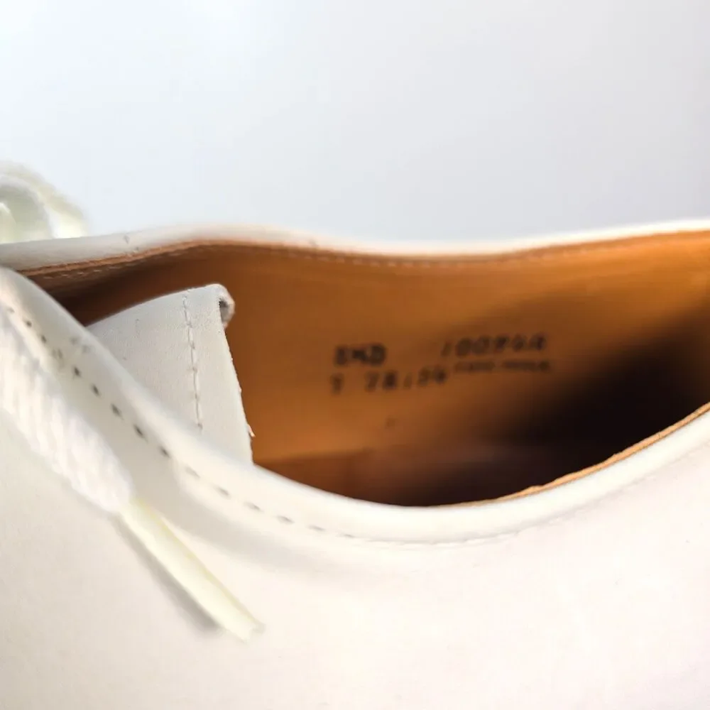 FootJoy Casual Walkers Men's 8.5 D White Nubuck Shoes Made USA Vibram Sole 78154